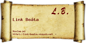 Link Beáta névjegykártya